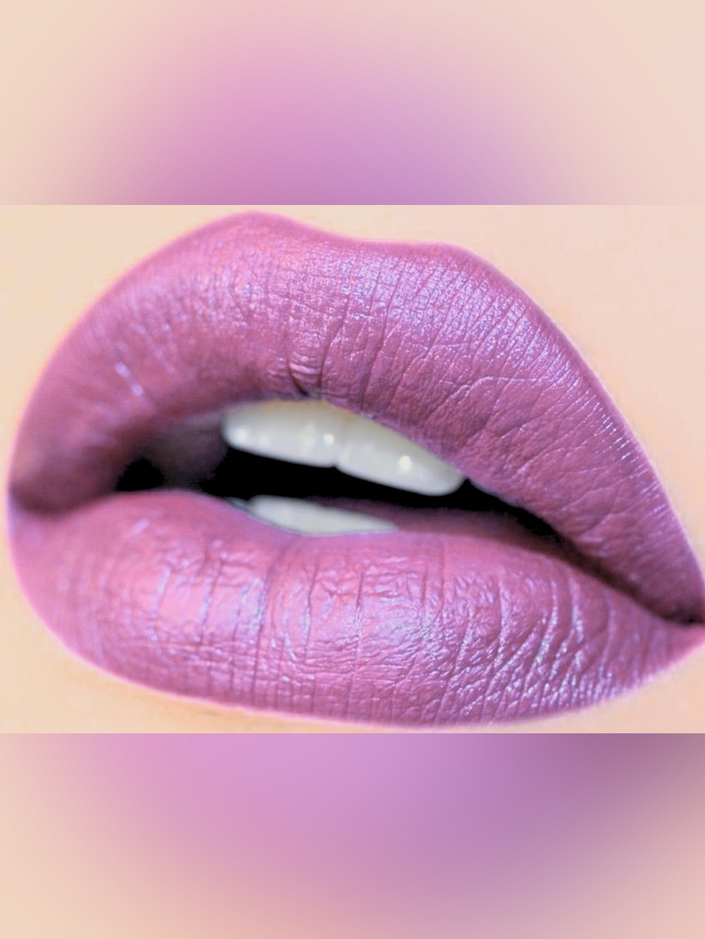 Neutral purple Mauve Lipstick with a cute rhinestone case - purple reign